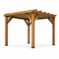 Pergola autoportante in legno marrone e nero, 305 x 305 x 244 cm, stile rustico